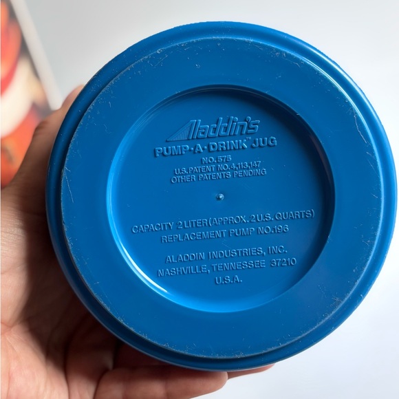 Vintage Aladdin Pump A Drink Jug Blue 2L With Box Instructions - Picture 13 of 13